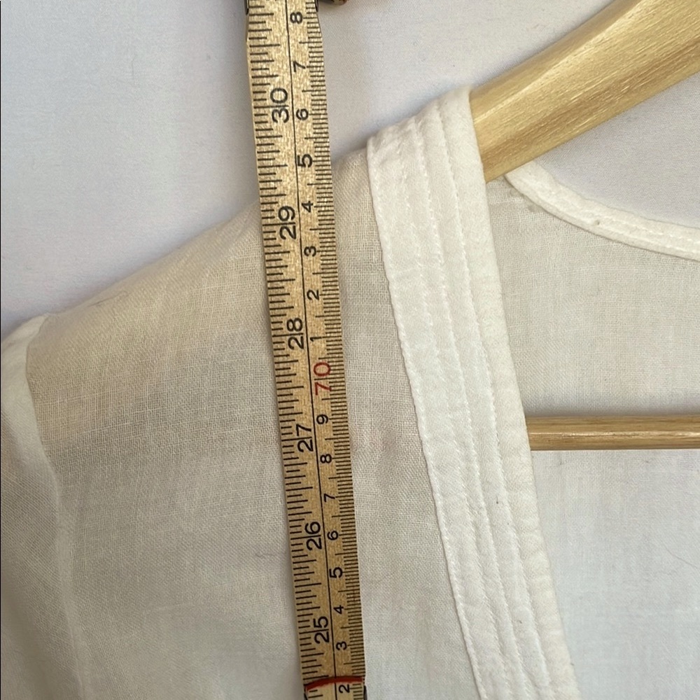Ralph Lauren White Cotton Tunic Swim-coverlet OneSize - Picture 10 of 11